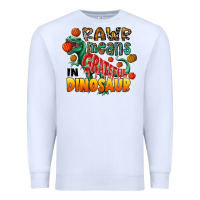 White rawr means grateful in dinosaur Premium Sweatshirt - CowhideDigitalArt