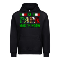 Black El Papa Mas Chingon Mexican Urban Hoodie - LillyAllenDesigns