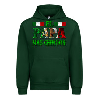 Forest Green El Papa Mas Chingon Mexican Urban Hoodie - LillyAllenDesigns