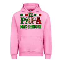 Fuchsia Pink El Papa Mas Chingon Mexican Urban Hoodie - LillyAllenDesigns