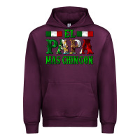 Mauve Wine El Papa Mas Chingon Mexican Urban Hoodie - LillyAllenDesigns