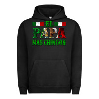 Pigment Black El Papa Mas Chingon Mexican Urban Hoodie - LillyAllenDesigns
