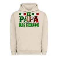 Pigment French Oak El Papa Mas Chingon Mexican Urban Hoodie - LillyAllenDesigns