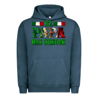 Pigment Midnight Navy El Papa Mas Chingon Mexican Urban Hoodie - LillyAllenDesigns