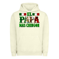 Pigment Pistachio El Papa Mas Chingon Mexican Urban Hoodie - LillyAllenDesigns