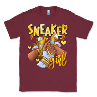 Burgundy yellow sneaker girl afro woman Classic Tee - RanaPortraitStore