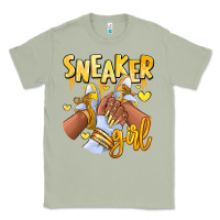 Matcha yellow sneaker girl afro woman Classic Tee - RanaPortraitStore