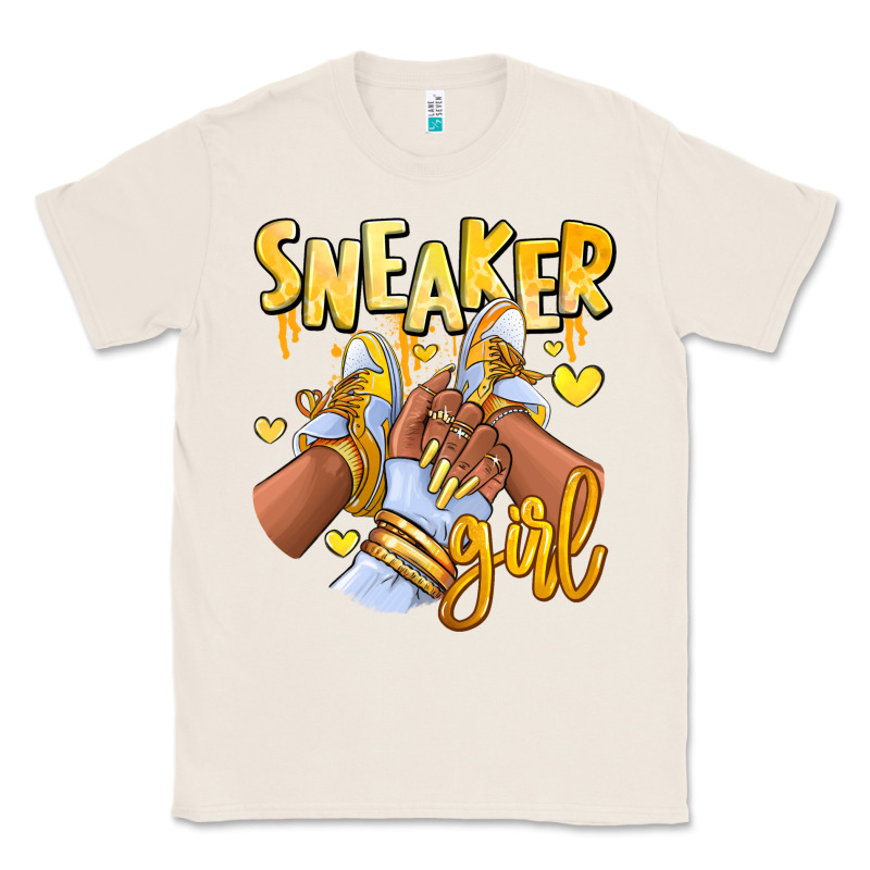 Yellow Sneaker Girl Afro Woman Classic Tee by RanaPortraitStore | Teevron