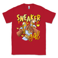 Red yellow sneaker girl afro woman Classic Tee - RanaPortraitStore