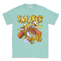 Seafoam yellow sneaker girl afro woman Classic Tee - RanaPortraitStore