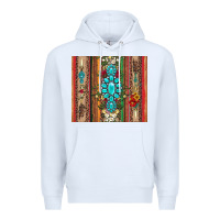 Gemstone Flowers Arrow With Leopards And Serape Premium Hoodie | Teevron