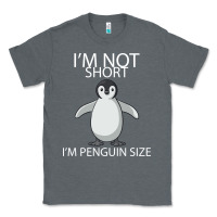 Charcoal Heather I'm Not Short I'm Penguin Size Classic Tee - Bettercallsaul