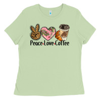 Matcha peace love coffee Ladies Tee - BarkalooDesign