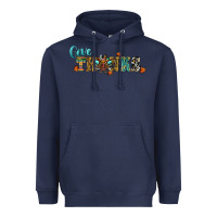 Navy give thanks Heavyweight Hoodie - RanaPortraitStore
