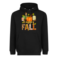Black happy fall Heavyweight Hoodie - Zillion Design Studio