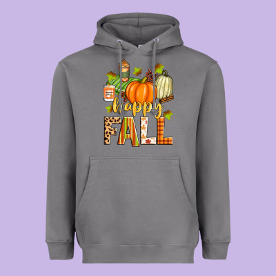 Happy Fall Heavyweight Hoodie Designed By Zillion Design Studio