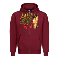 Burgundy Daddy's taquito Zipper Hoodie - RanaPortraitStore