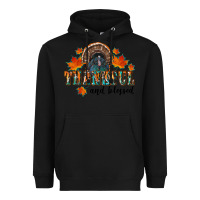 Black thankful and blessed Heavyweight Hoodie - RanaPortraitStore
