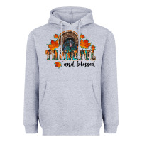 Heather Grey thankful and blessed Heavyweight Hoodie - RanaPortraitStore
