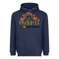 Navy thankful and blessed Heavyweight Hoodie - RanaPortraitStore