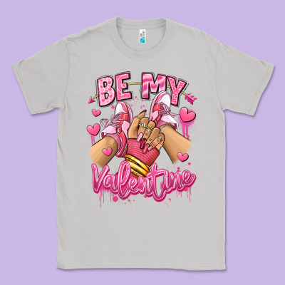 Classic Tee be my valentine light skinned girl sneakers