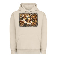 Pigment French Oak distressed leopard cowhide background Urban Hoodie - Jasminsmagicworld