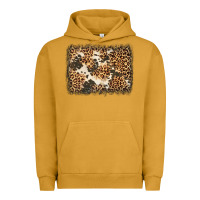 Pigment Peanut Butter distressed leopard cowhide background Urban Hoodie - Jasminsmagicworld