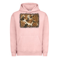 Pigment Salmon distressed leopard cowhide background Urban Hoodie - Jasminsmagicworld