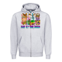 Day Of The Dead Coffee Cups Zipper Hoodie | Teevron