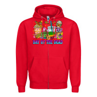 Red Day of the dead coffee cups Zipper Hoodie - RanaPortraitStore