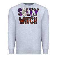 Heather Grey Salty Witch Premium Sweatshirt - CowhideDigitalArt
