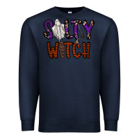 Navy Salty Witch Premium Sweatshirt - CowhideDigitalArt