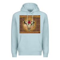 Bull Skull Flowers Glitter And Leopard Premium Hoodie | Teevron