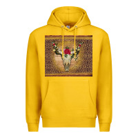 Lemon bull skull flowers glitter and leopard Premium Hoodie - Artiststas