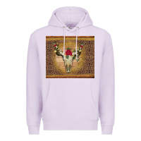Lilac bull skull flowers glitter and leopard Premium Hoodie - Artiststas