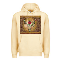 Pina Colada bull skull flowers glitter and leopard Premium Hoodie - Artiststas