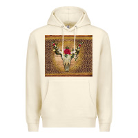 Sandshell bull skull flowers glitter and leopard Premium Hoodie - Artiststas