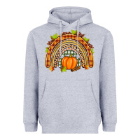Heather Grey fall rainbow Heavyweight Hoodie - Zillion Design Studio