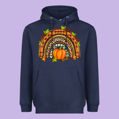 Fall Rainbow Heavyweight Hoodie Designed By Zillion Design Studio