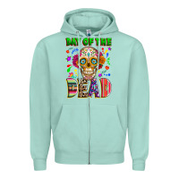 Seafoam Day of the dead Zipper Hoodie - RanaPortraitStore