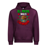 Mauve Wine El Papa Mas Chingon Mexican Urban Hoodie - LillyAllenDesigns