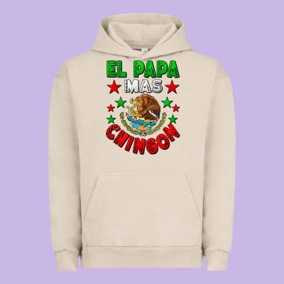 El Papa Mas Chingon Mexican Urban Hoodie Designed By Lillyallendesigns
