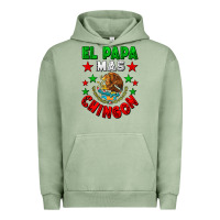 Pigment Oil Green El Papa Mas Chingon Mexican Urban Hoodie - LillyAllenDesigns