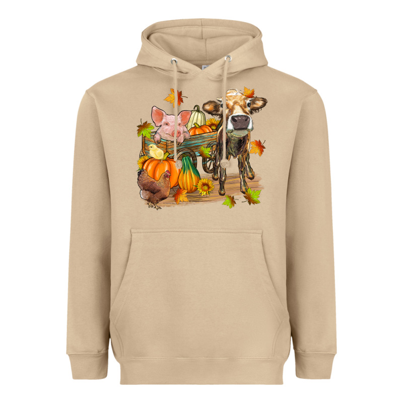 Fall Farm Animals Heavyweight Hoodie by Zillion Design Studio | Teevron