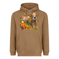 Toasted Coconut fall farm animals Heavyweight Hoodie - Zillion Design Studio