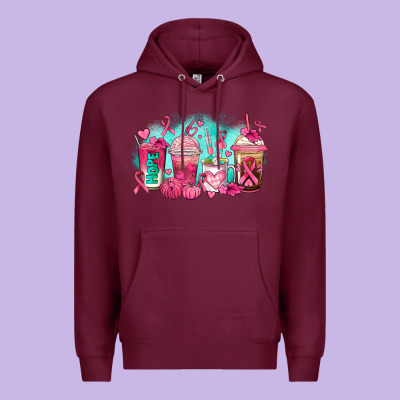 Breast Cancer  Coffee Cups Premium Hoodie Designed By Adodesignshop