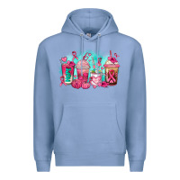 Colony Blue breast cancer  coffee cups Premium Hoodie - AdoDesignShop