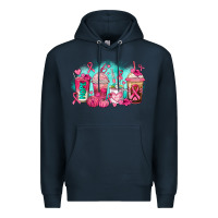 Navy breast cancer  coffee cups Premium Hoodie - AdoDesignShop