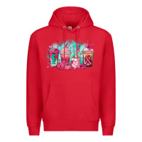 Red breast cancer  coffee cups Premium Hoodie - AdoDesignShop
