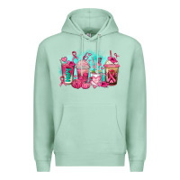Seafoam breast cancer  coffee cups Premium Hoodie - AdoDesignShop